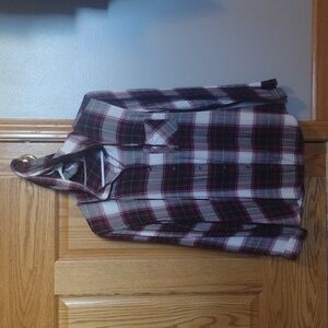 Maurices Plaid Hooded Shirt